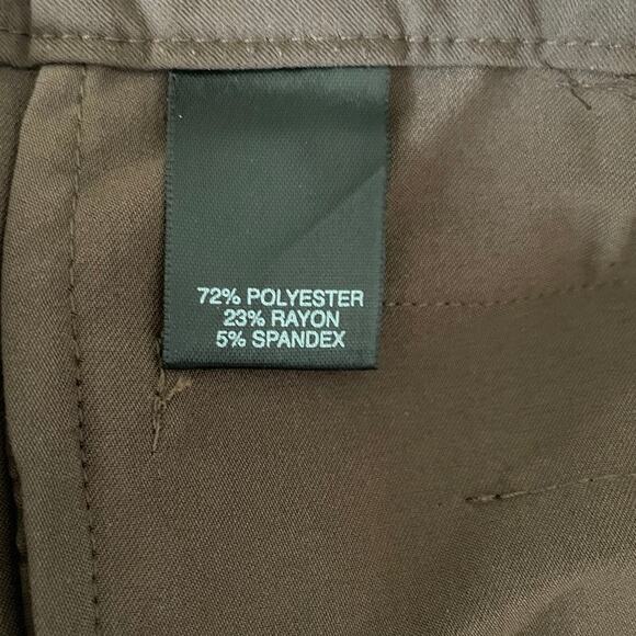 Avenue Women Pants  Brown Straight‎ Leg High Rise Office Travel Neutral Capsule - Picture 9 of 10